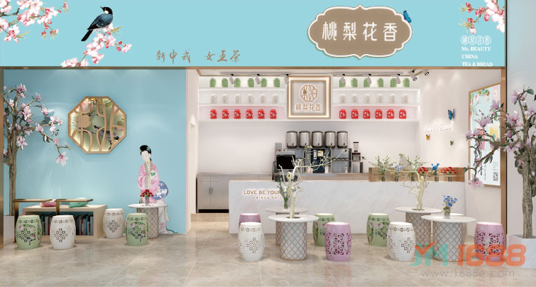 桃梨花香奶茶飲品甜品加盟