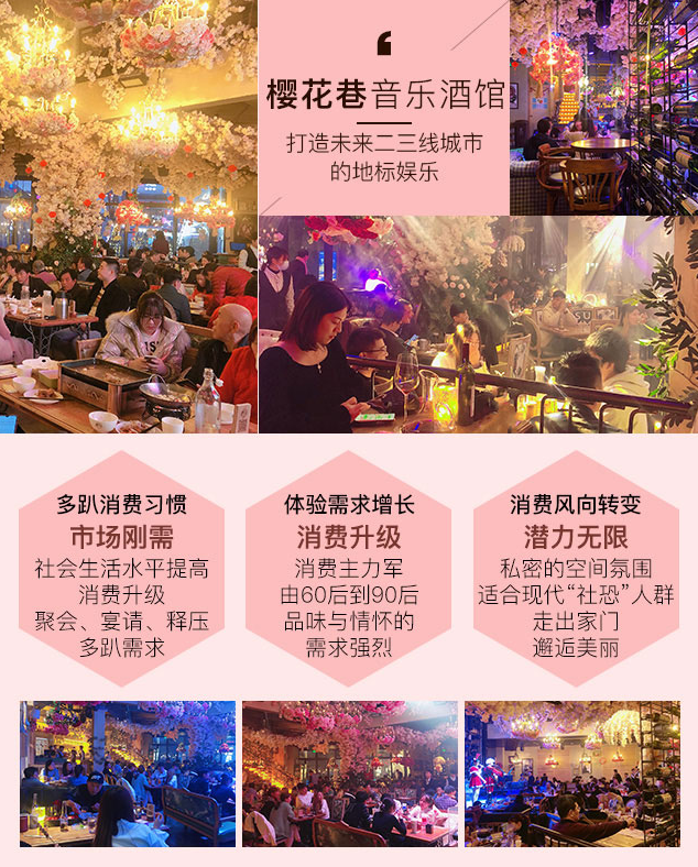 櫻花巷音樂酒館加盟，打造未來二三線城市的地標(biāo)娛樂